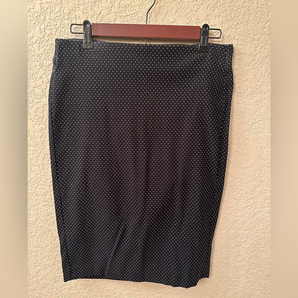 Elle Black and White Polka Dot Pencil Skirt